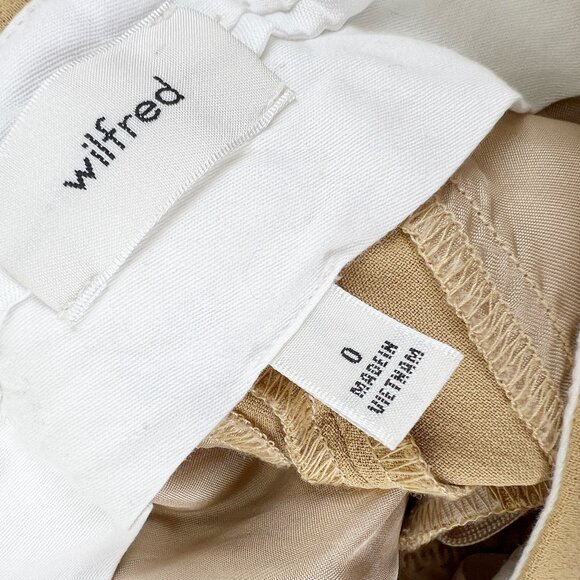 Wilfred Effortless Anyway Pants Pleated High Rise Wide Straight Leg Trousers - 0 - Picture 7 of 12